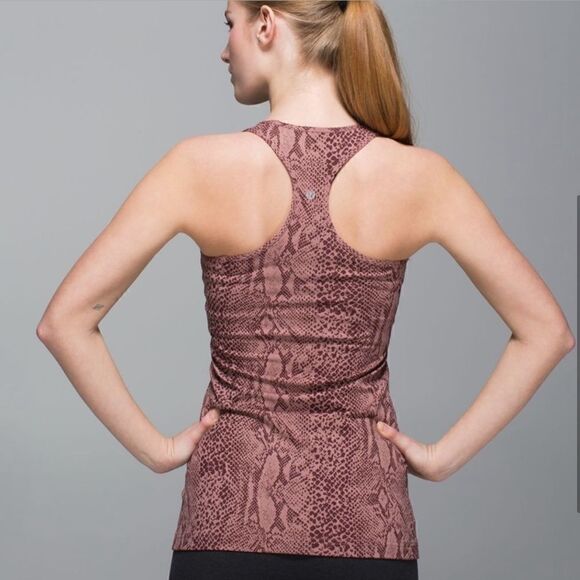 Lululemon Cool Racerback Snakeskin Print Desert Snake Bark Berry - Picture 12 of 12